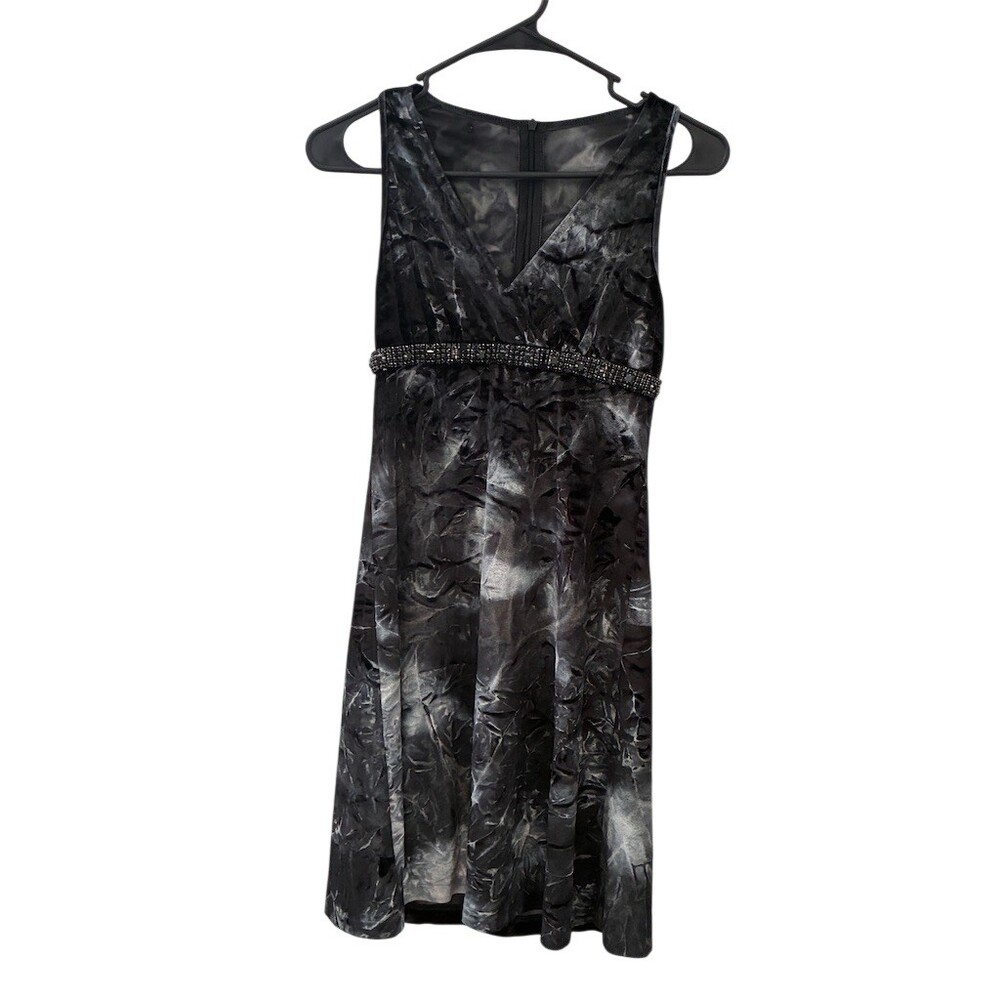 Hollister  Dress Womens M 90s Goth Grunge Marbled Midi V-Neck